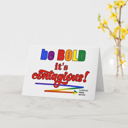 プライドの月はっきりしたは伝染するLGBT カード (黄色い花)
