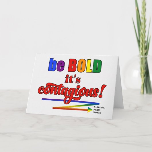 プライドの月はっきりしたは伝染するLGBT カード (正面)