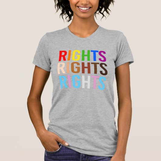 プライドの権利 POCの権利 トランスの権利 Tシャツ (正面)
