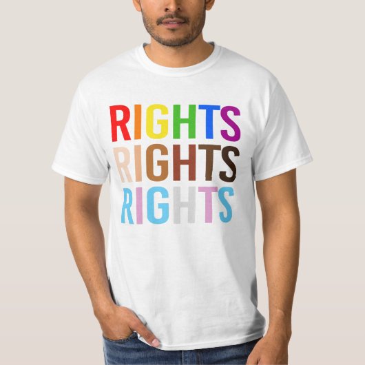 プライドの権利 POCの権利 トランスの権利 Tシャツ (正面)