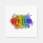 プライドの水彩画 スタンダードカクテルナプキン (正面)