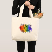 プライドの水彩画 ラージトートバッグ (正面(商品))