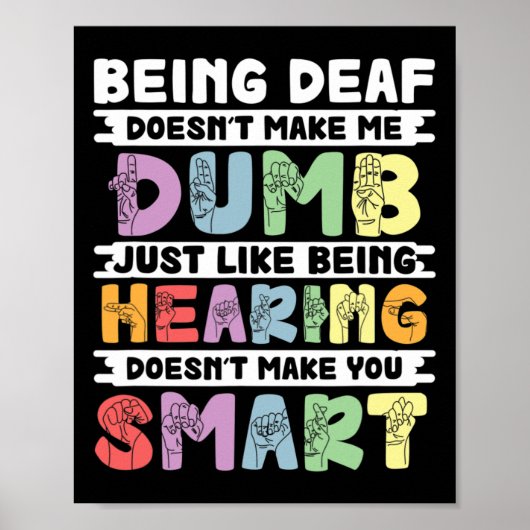 プライドの耳が聞こえないばか手話 ポスター (正面)