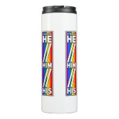 プライドの色私の代名詞は彼だ タンブラー (裏面)