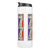 プライドの色私の代名詞は彼だ タンブラー (回転右)