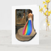 プライドの花嫁の挨拶状 カード (黄色い花)