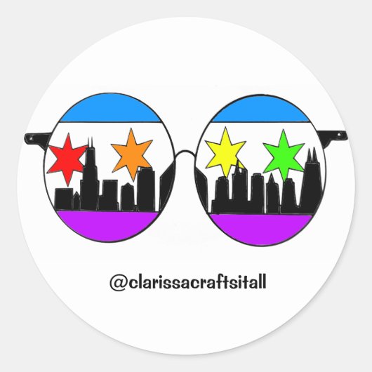 プライドのchicaGOgglesのステッカー ラウンドシール (正面)