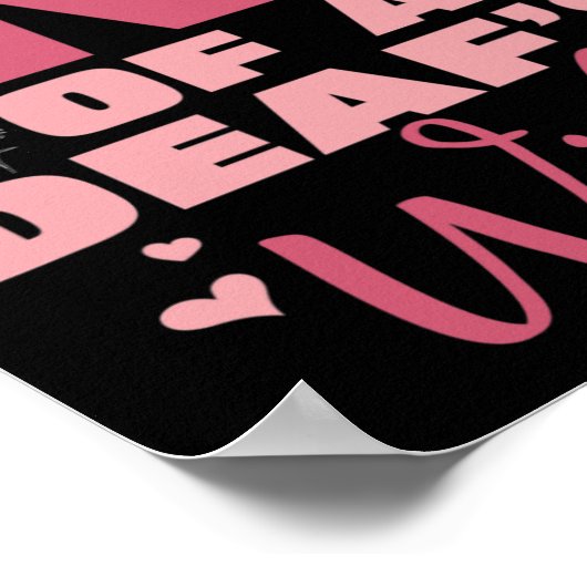 プライドは耳の聞こえない妻の手の手話の誇りを持った言語のライブ ポスター (角)