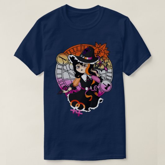 プライドは魔法レズビアンプライド Tシャツ (デザイン正面)
