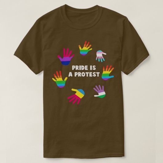 プライドはLGBTゲイプライドティーLGBTQ Suppo Tシャツ (デザイン正面)