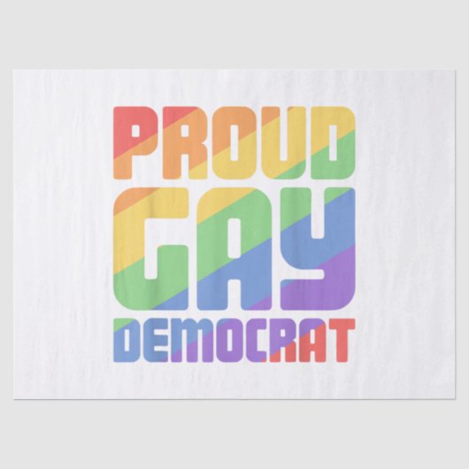 プライドを感じるゲイの民主党員 LGBT フリーク向け 薄葉紙 (正面)