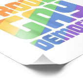 プライドを感じるゲイの民主党員 LGBT フリーク フォトプリント            (角)