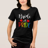 プライドを持った花嫁 LGBTQ+ ウェディング トライブレンドTシャツ (正面)