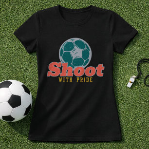 プライドを持ってシュートを決めろ サッカー得点者 Tシャツ