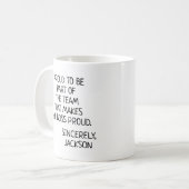 プライドを持って働く コーヒーマグカップ (正面左)