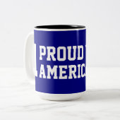プライドを持つアメリカ人1人 ツートーンマグカップ (正面左)