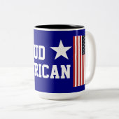 プライドを持つアメリカ人1人 ツートーンマグカップ (正面右)