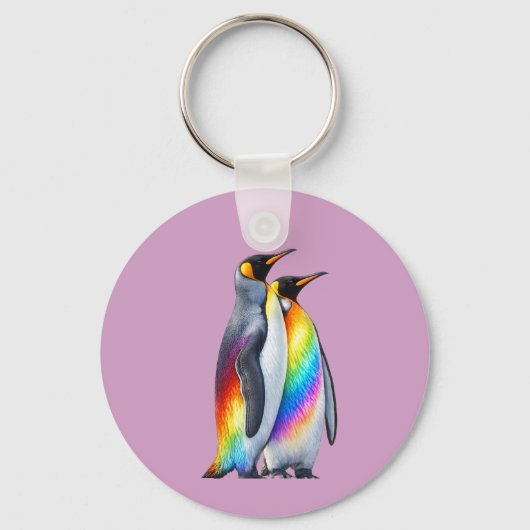 プライドを持つペンギンが団結する キーホルダー (正面)
