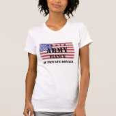 プライドを持つ陸軍の婚約者Tシャツ アメリカ国旗 愛国心 Tシャツ (正面)
