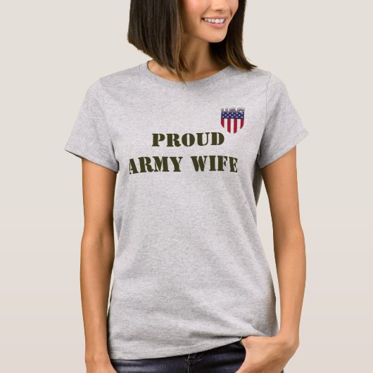 プライドを持つ陸軍妻 Tシャツ (正面)