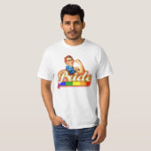 プライドを胸に生きるゲイ・プライド Tシャツ (正面フル)