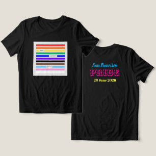 プライドを胸に レインボー墨消し LGBTQプライド 2026 トライブレンドTシャツ