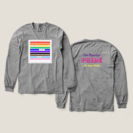 プライドを胸に レインボー墨消し LGBTQプライド 2026 トライブレンドTシャツ