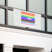 プライドを胸に レインボー墨消し LGBTQプライド 2026 横断幕 (ビルの外側)