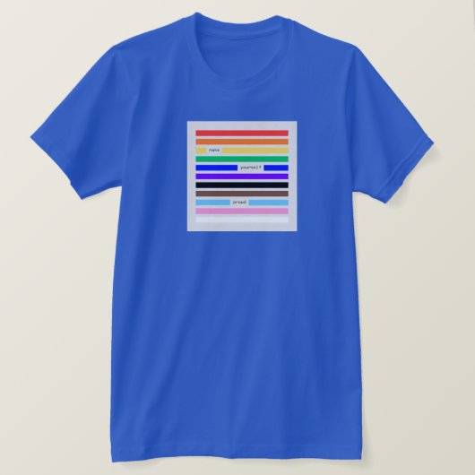 プライドを胸に レインボー墨消し LGBTQプライド 2026 Tシャツ (デザイン正面)