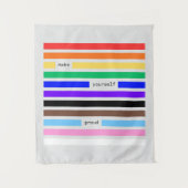プライドを胸に レインボー墨消し Pride 2026 タペストリー (正面)