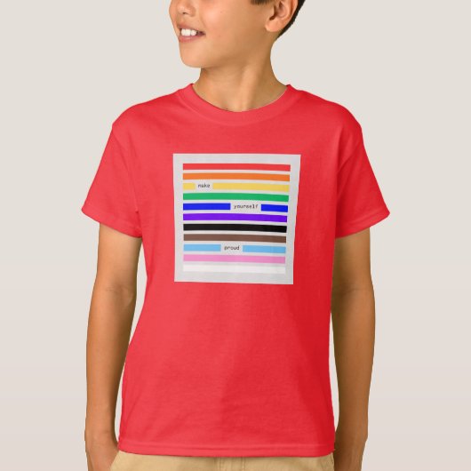 プライドを胸に レインボー墨消し Pride 2026 Tシャツ (正面)