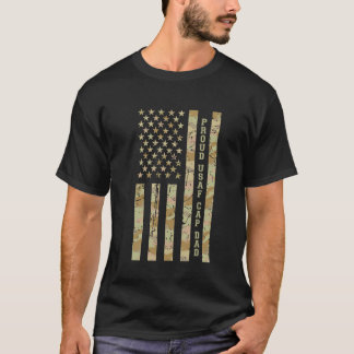 プライドを胸に US 空軍 キャップ お父さん ミリタリー ファミリー デザート カモフラージュ ア Tシャツ
