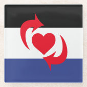 プライドを転換して下さい ガラスコースター (正面)