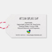 プライドを込めて作られた虹色のハートLGBTQ職人芸術 ギフトタグ (裏面横)