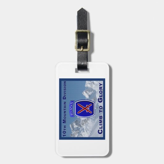 プライドを陸軍の第10回山岳部に表示 ラゲッジタグ (正面縦)