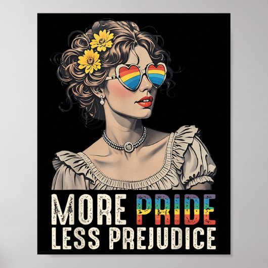 プライドを高く 誤解を少なく LGBT クィア レトロアートA ポスター (正面)