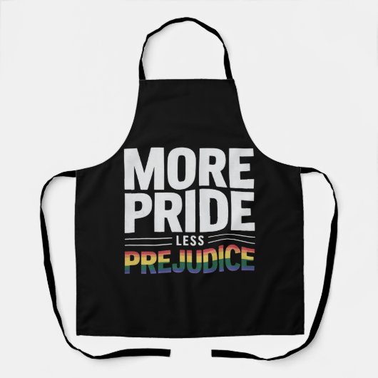 プライドを高め偏見を低く LGBT ゲイ・プライド月間 エプロン (正面)