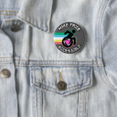 プライドアクセス可能な同性愛者LGBTQ無効プライド 缶バッジ (インサイチュ)