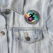 プライドアクセス可能な同性愛者LGBTQ無効プライド 缶バッジ (インサイチュ)