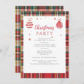 プライドアニュアルクリスマスパーティー企業の休日 招待状 (正面/裏面)