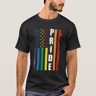 プライドアメリカLgbtフラッグ米国プライド対等アメリカ Tシャツ