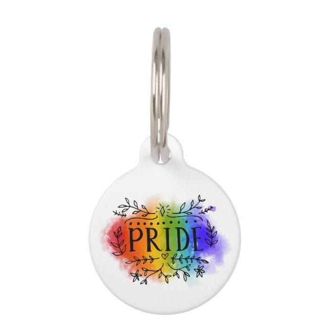 プライドインウォーターカラー ペット　ネームタグ (正面)