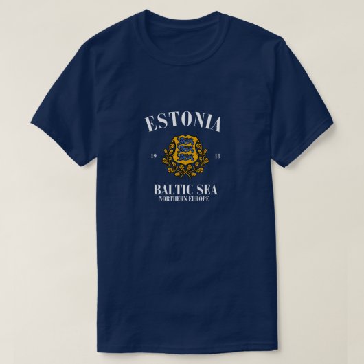 プライドエレガントエストニア国旗Tシャツ Tシャツ (デザイン正面)