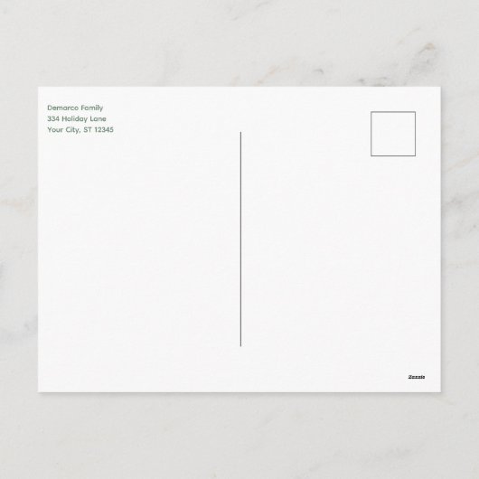 プライドエレガントスモダンクリスマス写真はがき シーズンポストカード (裏面)