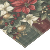 プライドエレガントポインセティアスクリスマスホリデー テーブルクロス (アングル)