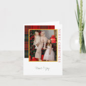 プライドエレガント写真モダン折りクリスマス シーズンカード (正面)