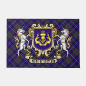 プライドオブスコットランドタータンチェック&ティスルパーソナライズされた ドアマット (正面)