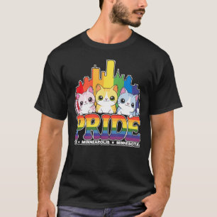 プライドオブミネアポリスシティミネソタUSAレインボーフロル Tシャツ