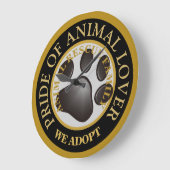 プライドオブ動物愛好家プレミアムウォッチ ラージ壁時計 (傾斜)