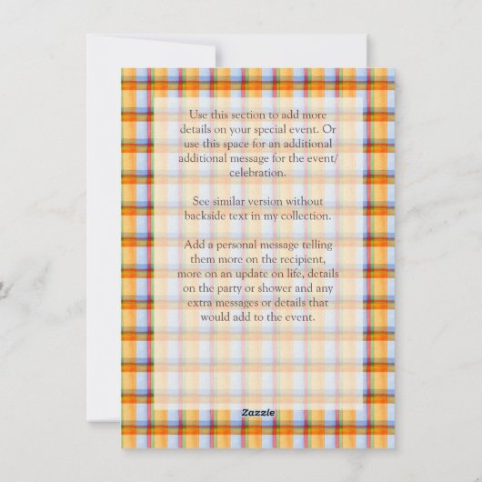 プライドオレンジ色のブルーボーガーランドフォトクリスマス シーズンカード (裏面)